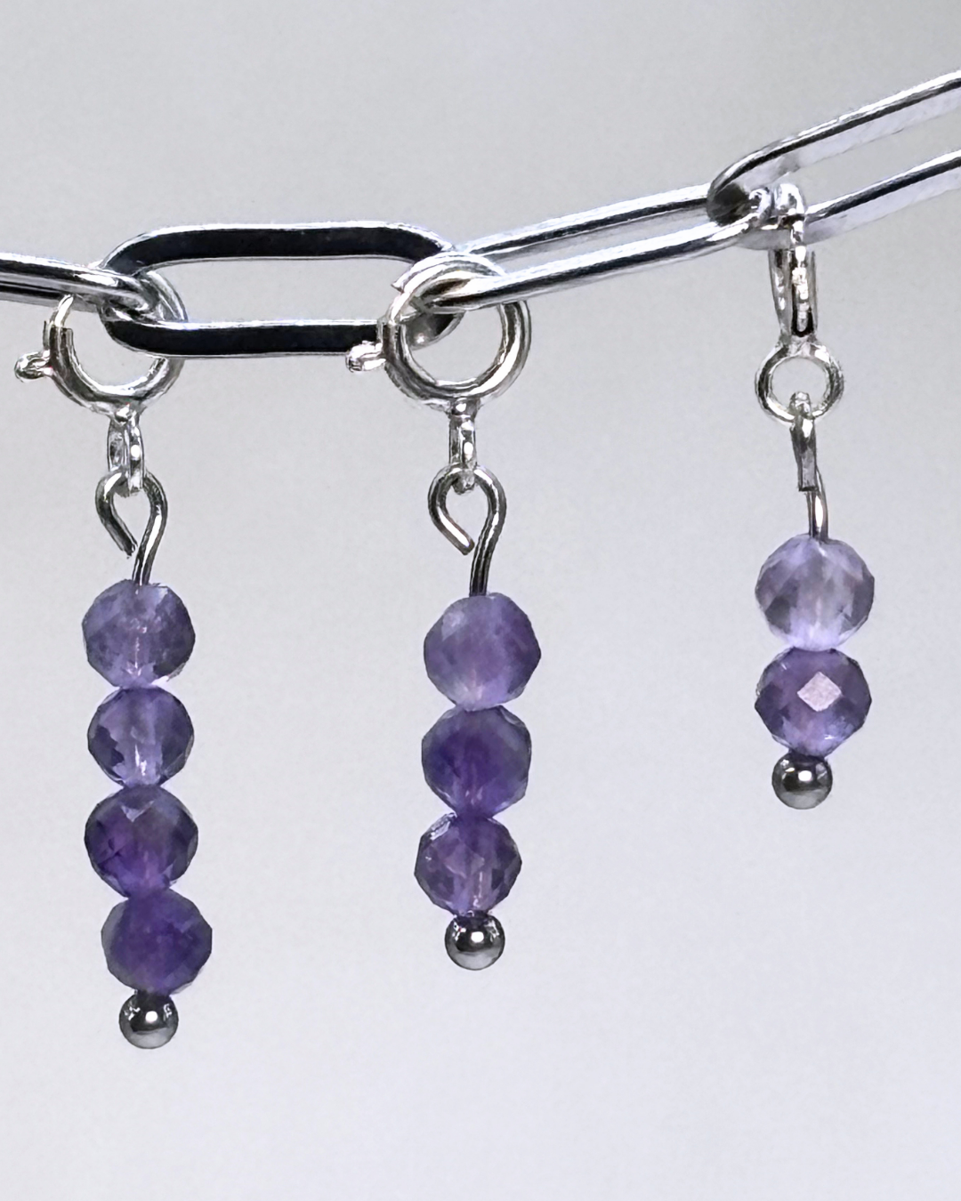 Amethyst Crystal Clips