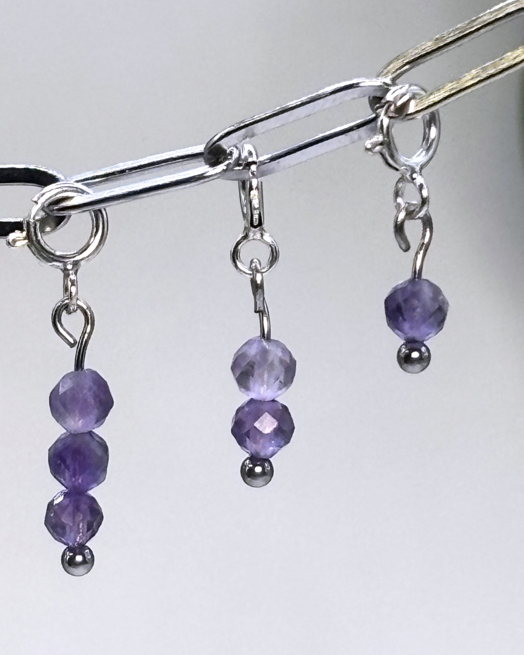 Amethyst Crystal Clips