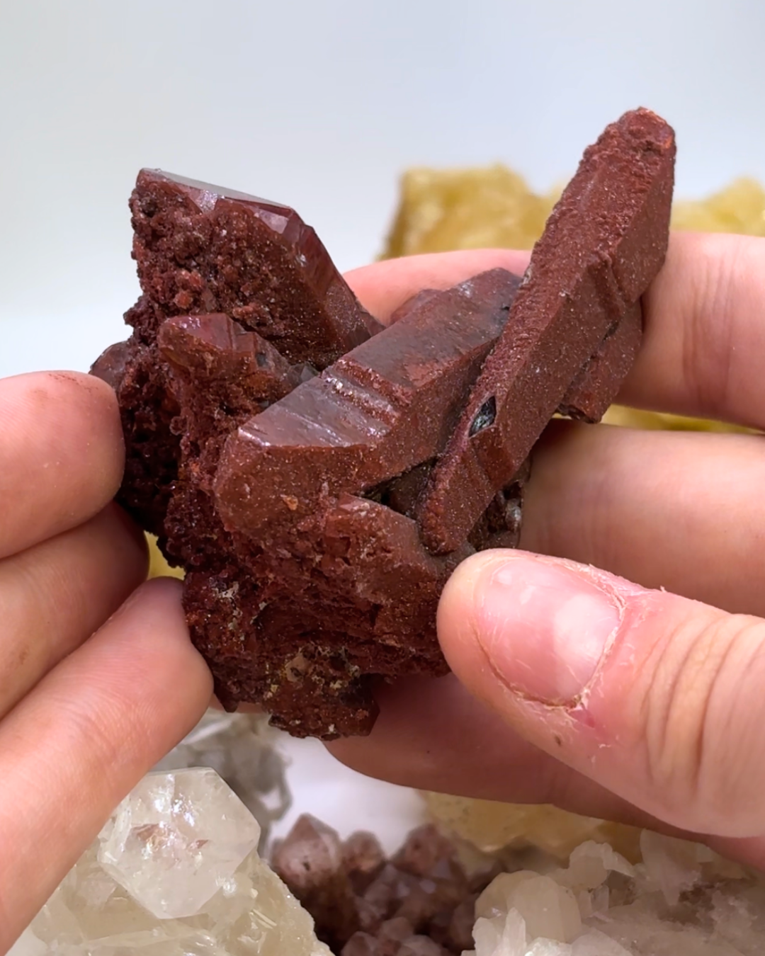 Moroccan Red Calcite Cluster Specimen