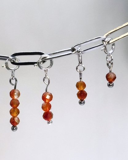 Carnelian Crystal Clips