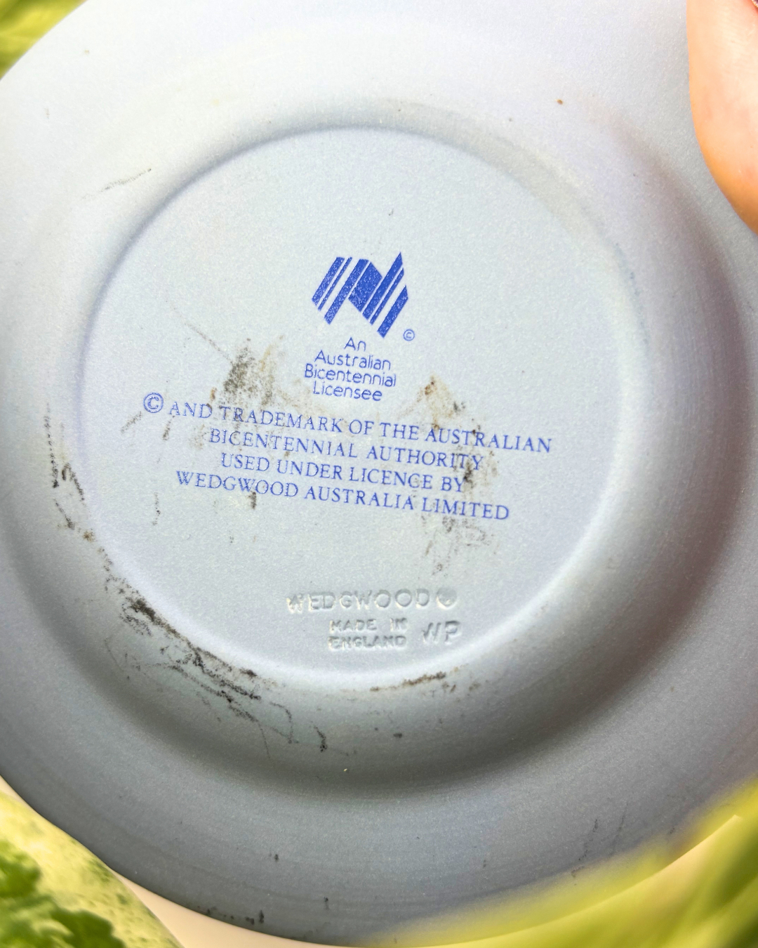 Wedgewood Jasperware Australian Bicentennial Captain Arthur Phillip Trinket Dish