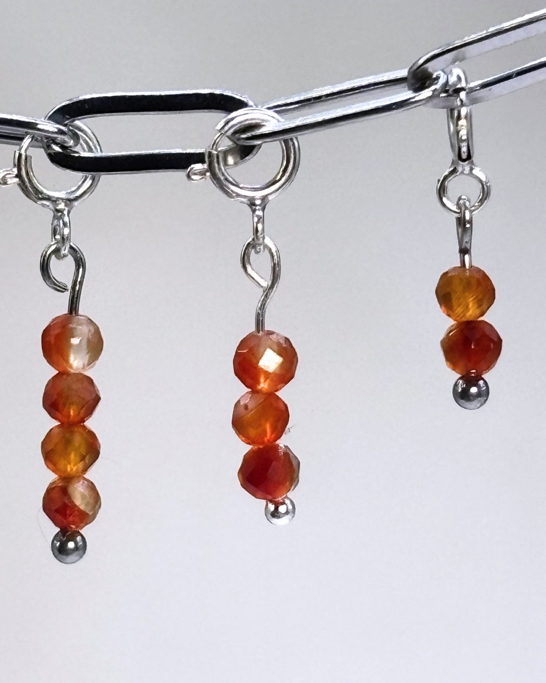 Carnelian Crystal Clips