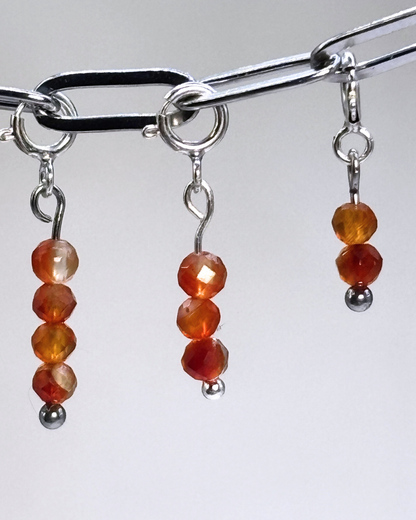 Carnelian Crystal Clips