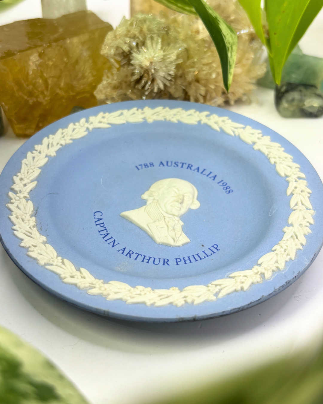 Wedgewood Jasperware Australian Bicentennial Captain Arthur Phillip Trinket Dish