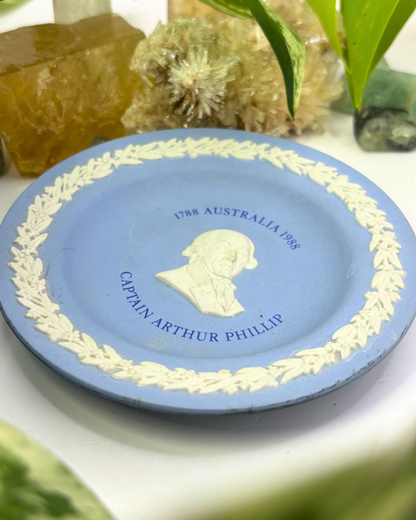 Wedgewood Jasperware Australian Bicentennial Captain Arthur Phillip Trinket Dish