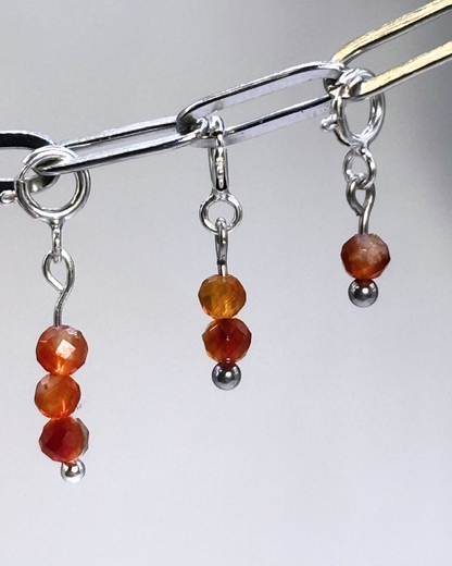 Carnelian Crystal Clips