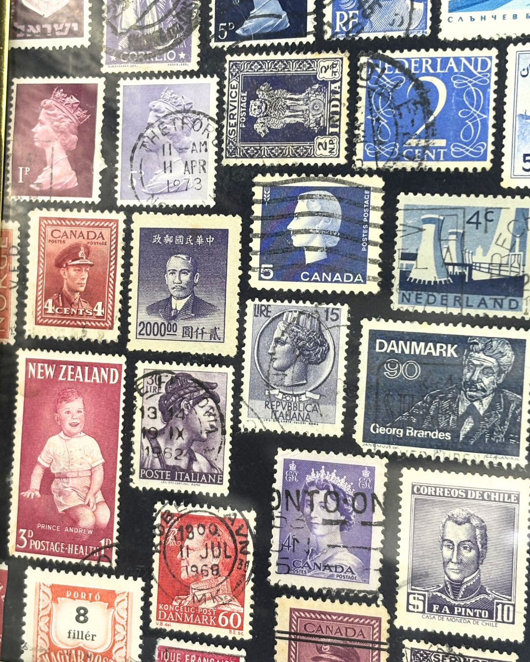 Over the Rainbow Brass Vintage Stamp Frame