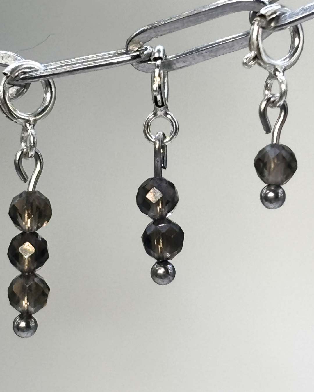 Smokey Quartz Crystal Clips