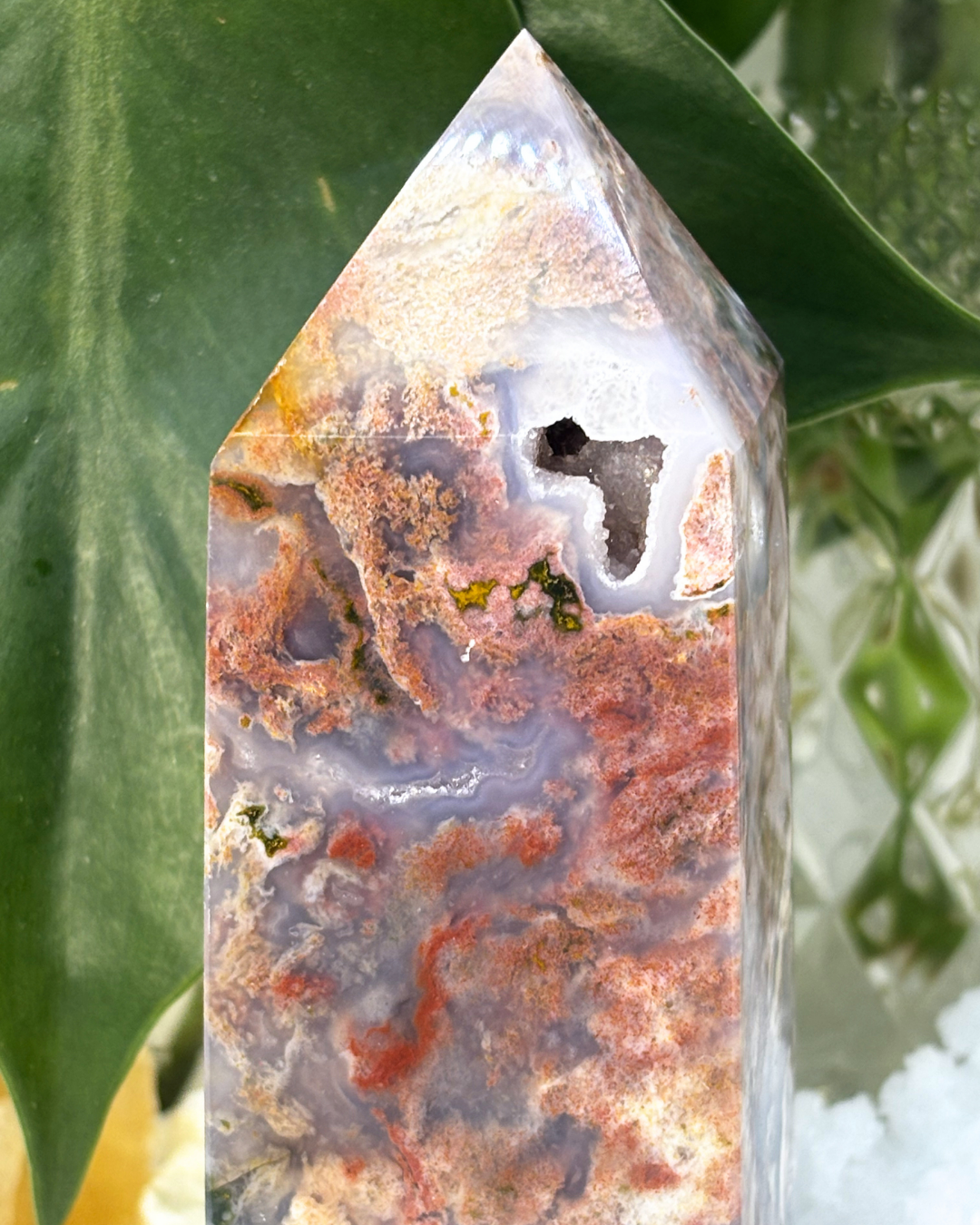 XL Druzy Crazy Lace Agate Tower