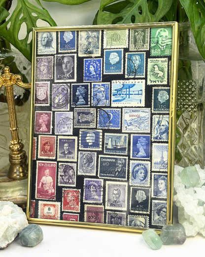 Over the Rainbow Brass Vintage Stamp Frame