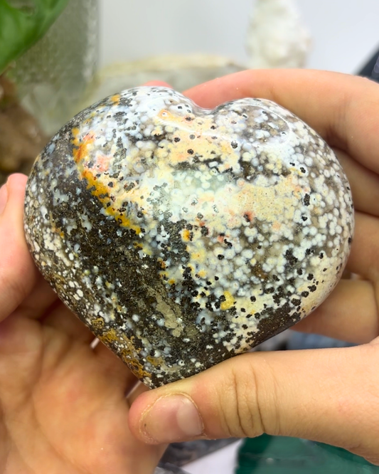Large Ocean Jasper Heart