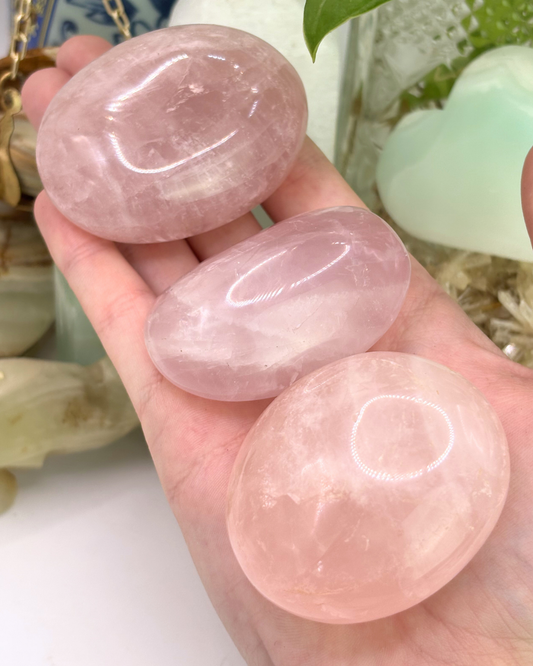 Rose Quartz Palm Stone