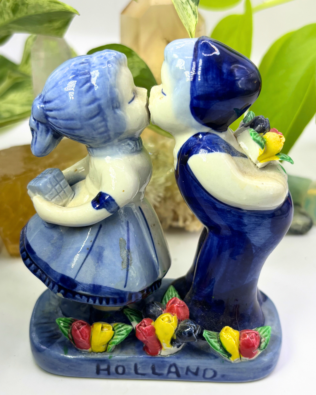 Porcelain Delft Blue Children Figurine