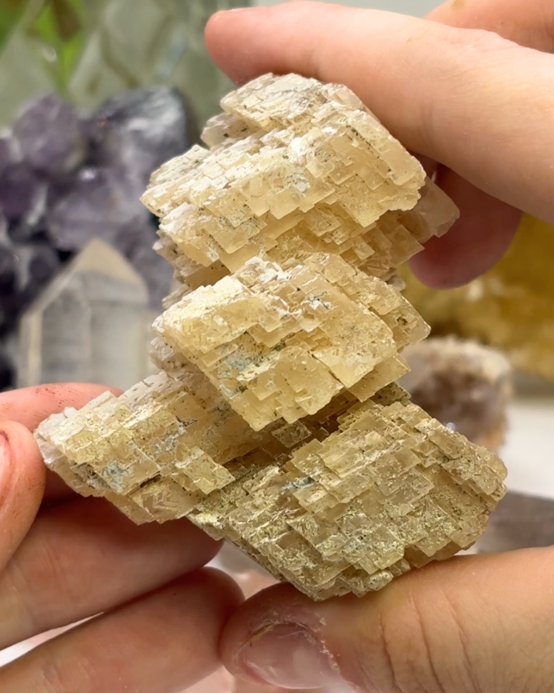 Yellow Calcite Specimen Cluster