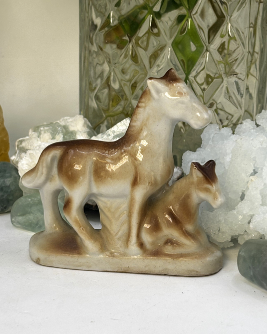 Mini Porcelain Horse Pair