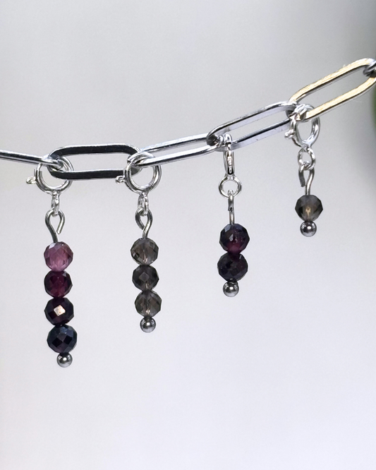 Vampire Goth Crystal Clip Set 8 Pieces