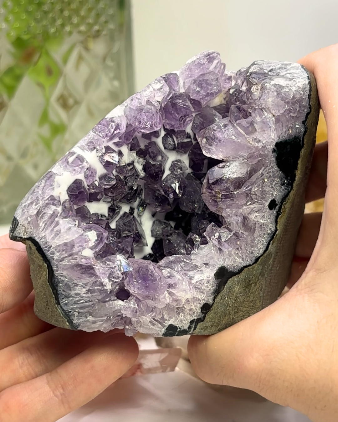 XL Snowy Amethyst Cluster Specimen