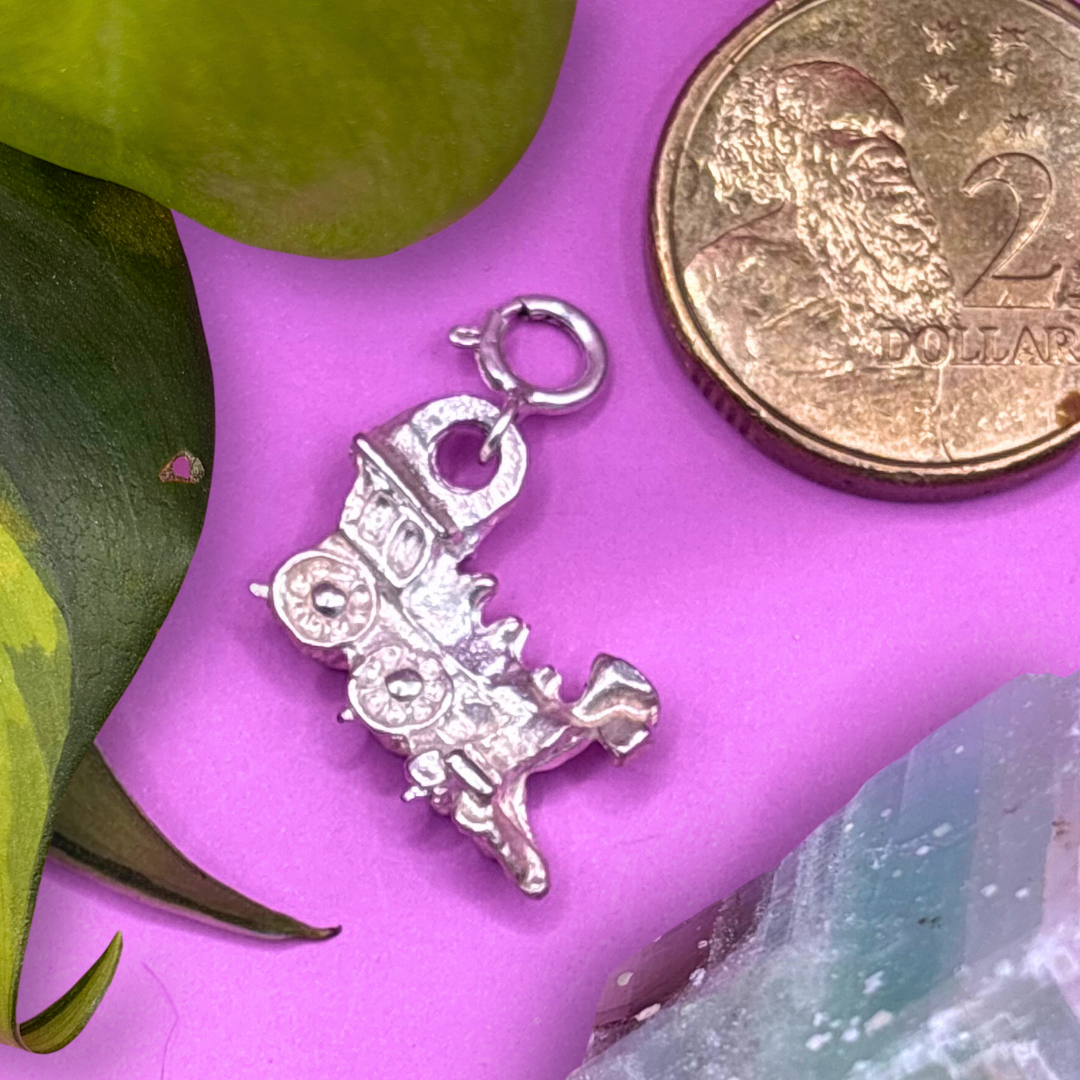 Large Silver Steam Train 3D Charm COMING 16/11