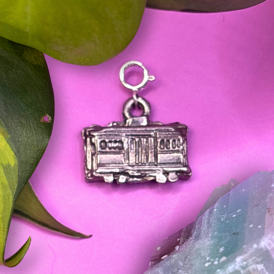 Large Silver Vintage Tram 2D Charm COMING 16/11
