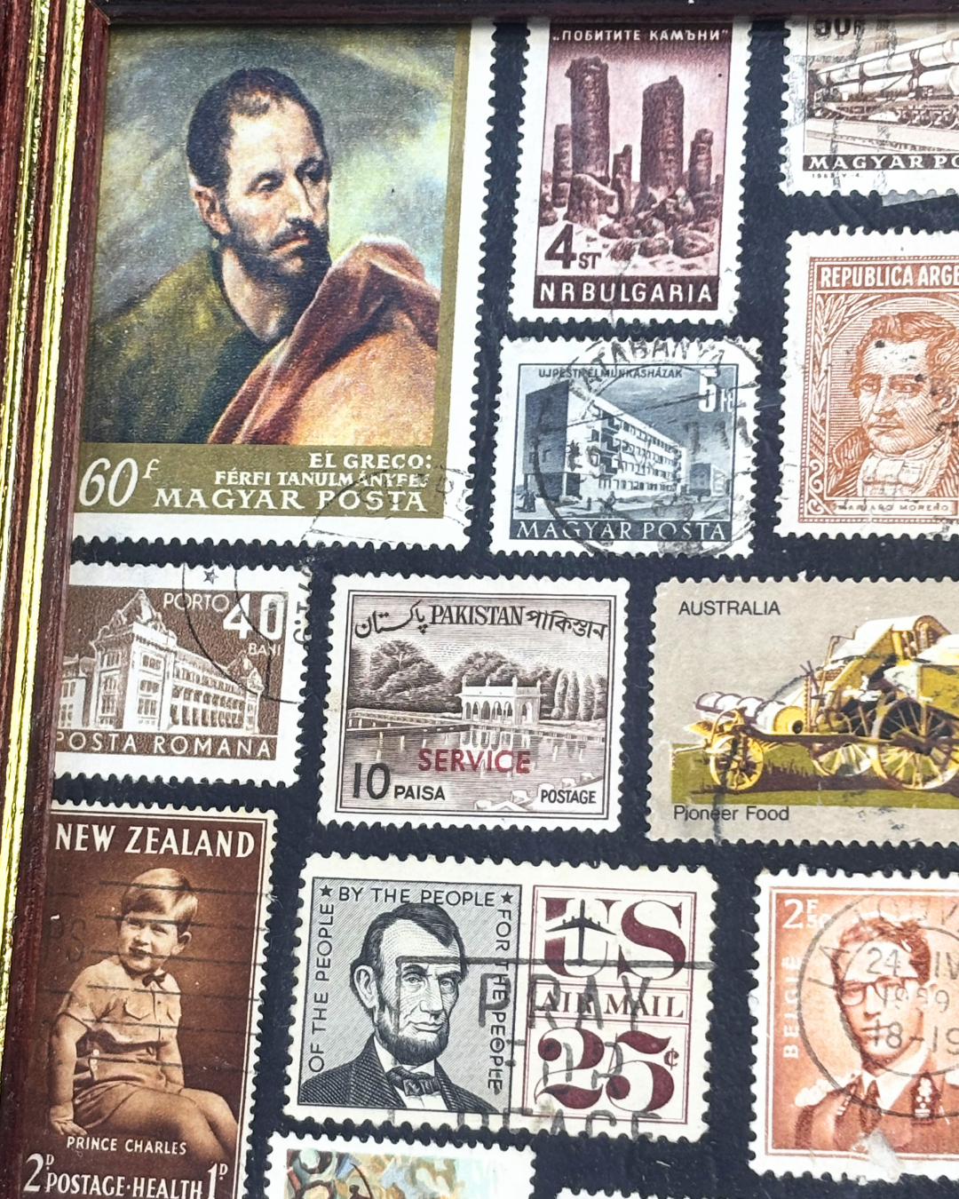 Earthy Tones Vintage Stamp Frame