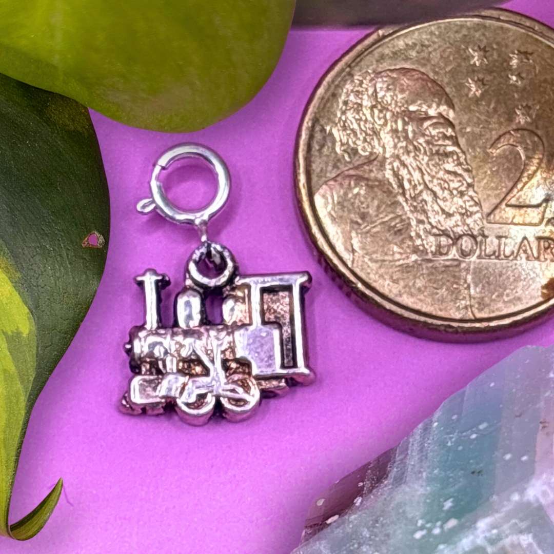 Mini Silver Steam Train 2D Charm COMING 16/11