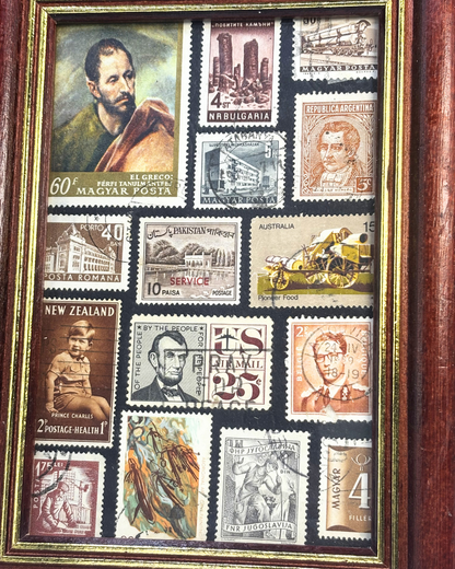 Earthy Tones Vintage Stamp Frame