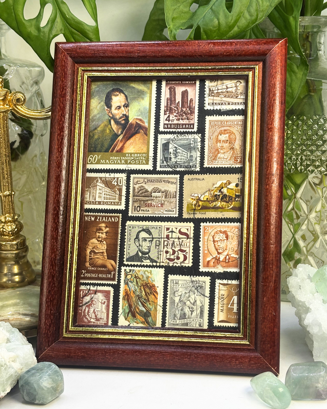 Earthy Tones Vintage Stamp Frame