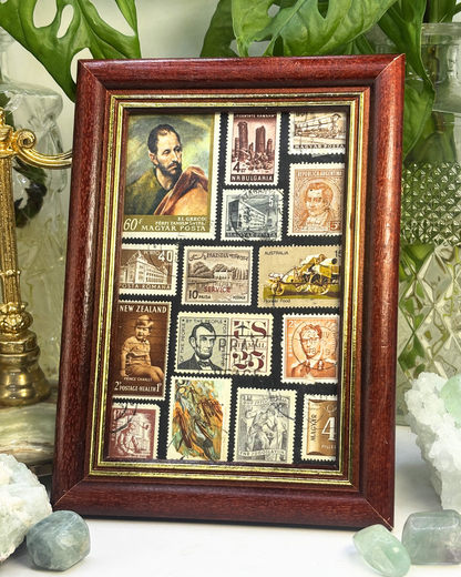 Earthy Tones Vintage Stamp Frame