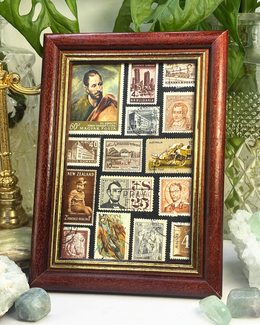 Earthy Tones Vintage Stamp Frame