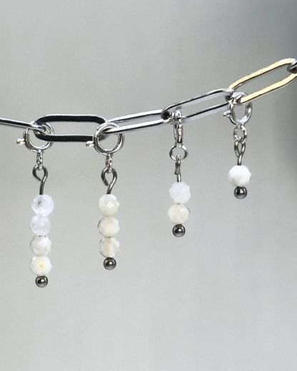 Moonstone Crystal Clips
