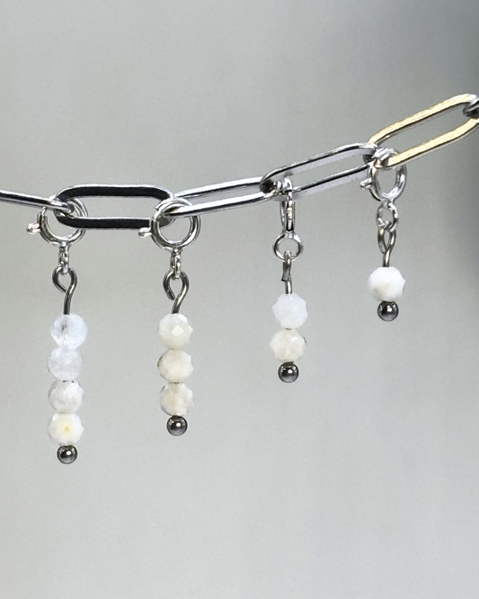 Moonstone Crystal Clips