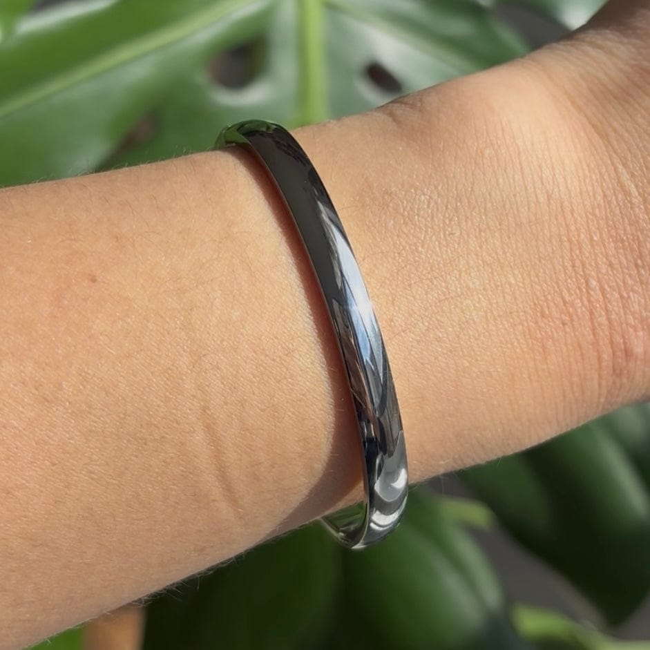 The Guide Crystals 6mm Silver Bangle