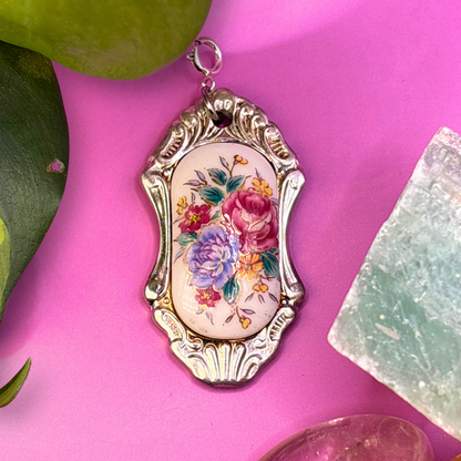 Summer Flowers Silver Spoon Charm