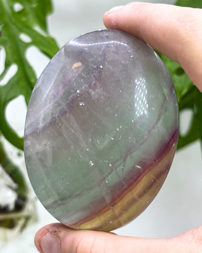 Rainbow Fluorite Palm Stone