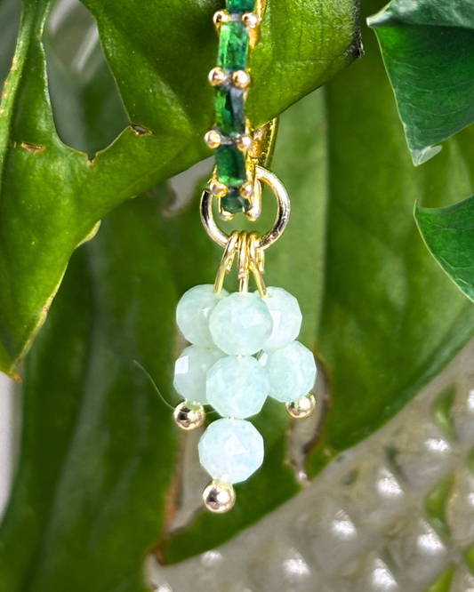 Amazonite Double Sparkle Charm PAIR
