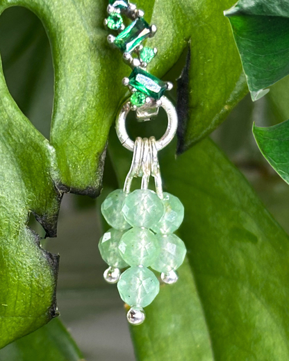 Green Aventurine Double Sparkle Charm PAIR