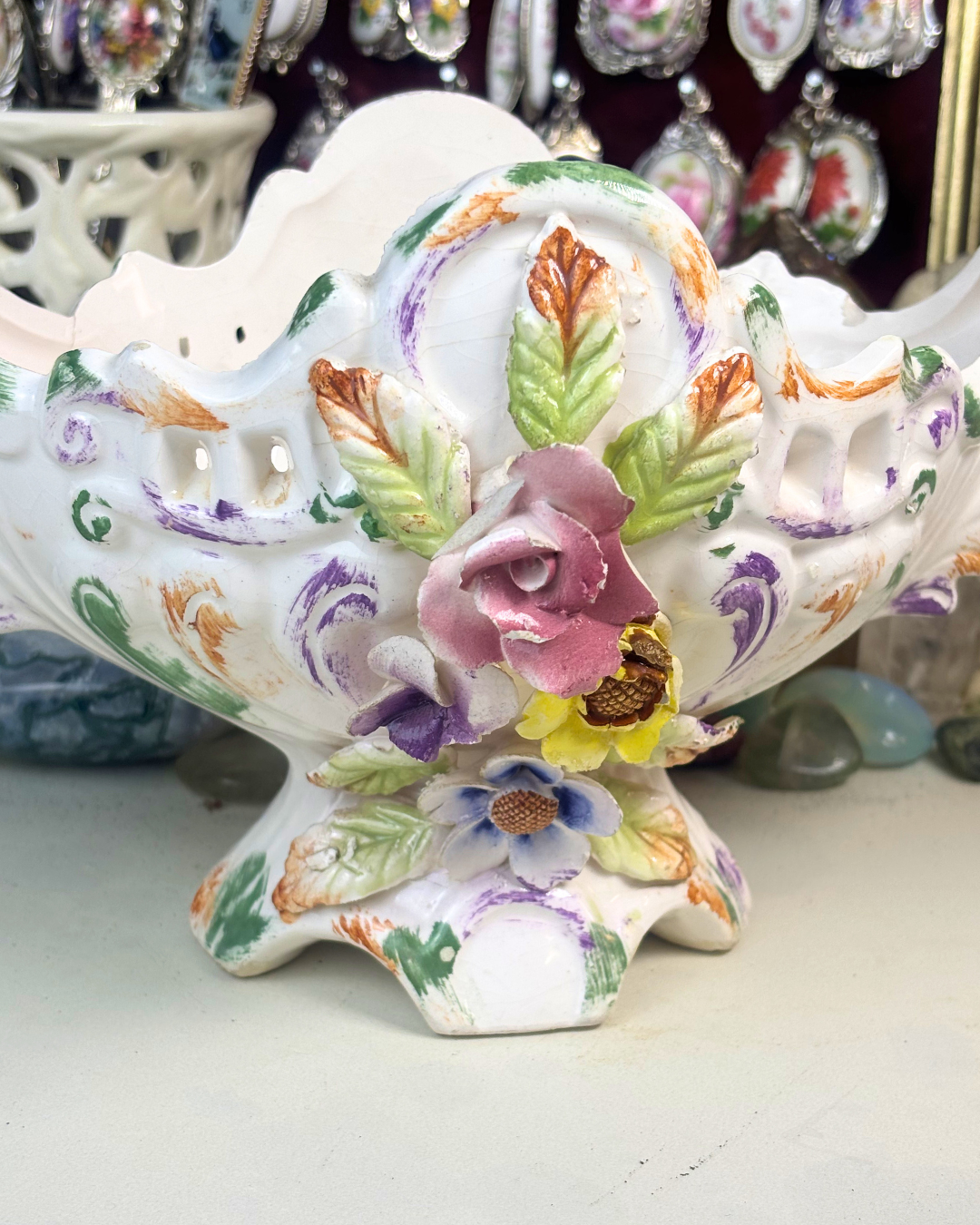 Rococo Style Floral Centrepiece Bowl