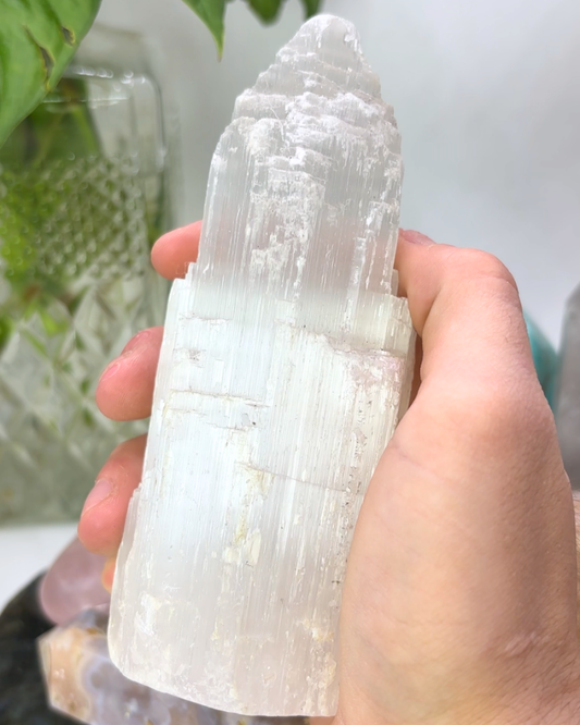 Large Satin Spar Tower