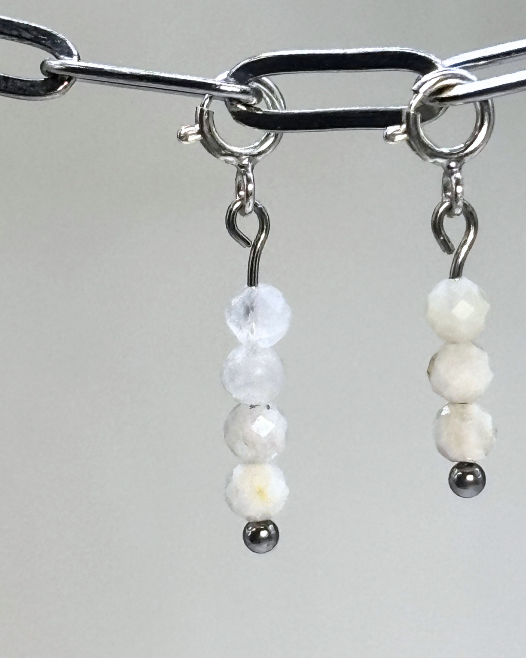 Moonstone Crystal Clips