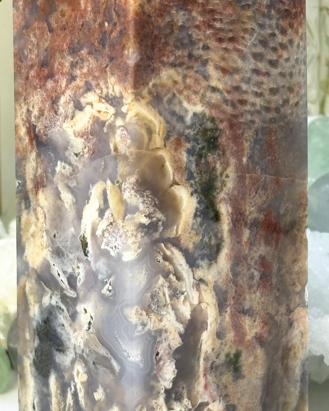 XL Druzy Crazy Lace Agate Tower