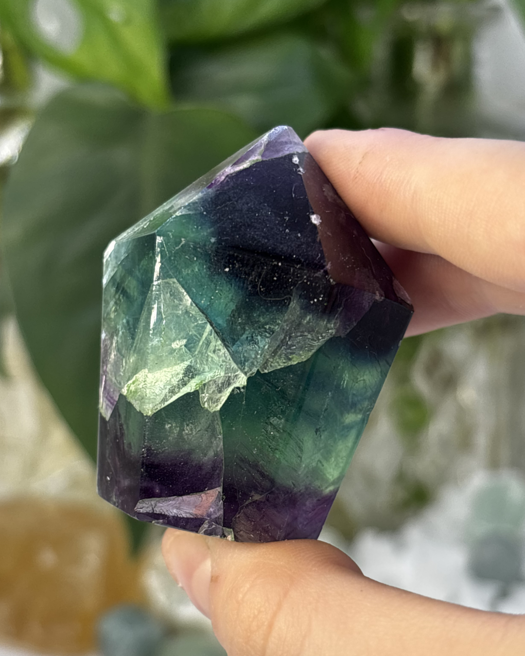 Flashy Rainbow Fluorite Tower