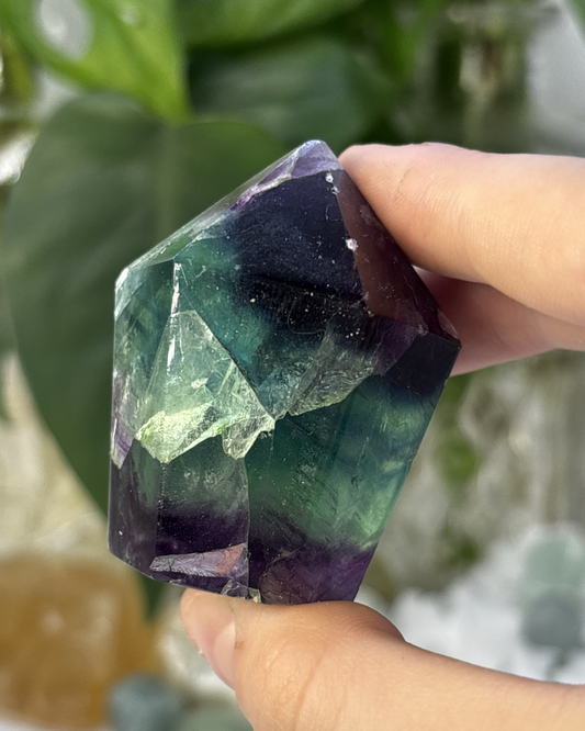 Flashy Rainbow Fluorite Tower
