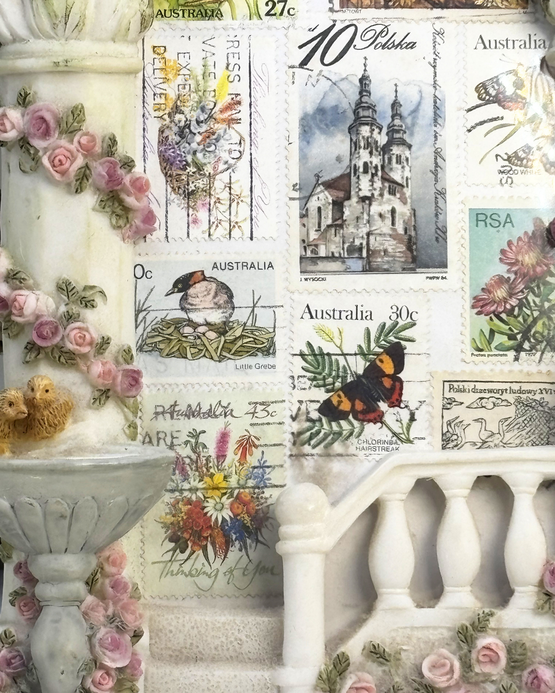 In the Garden Vintage Stamp Frame