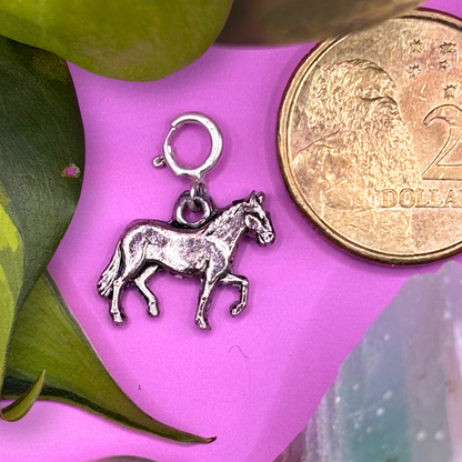 Mini Silver Horse Charm