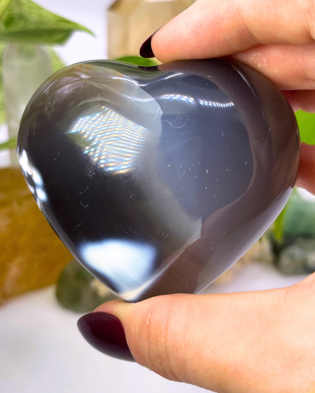 Orca Agate Heart