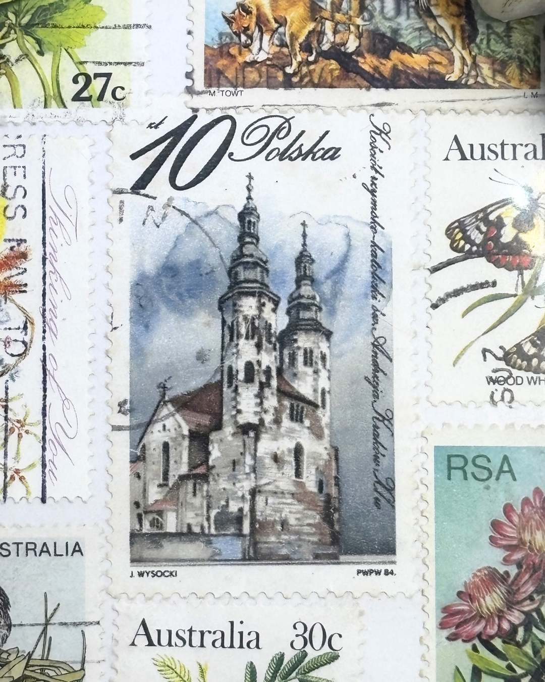 In the Garden Vintage Stamp Frame