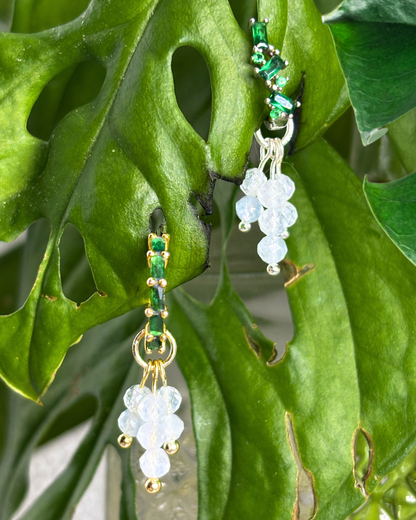 Aquamarine Double Sparkle Charm PAIR