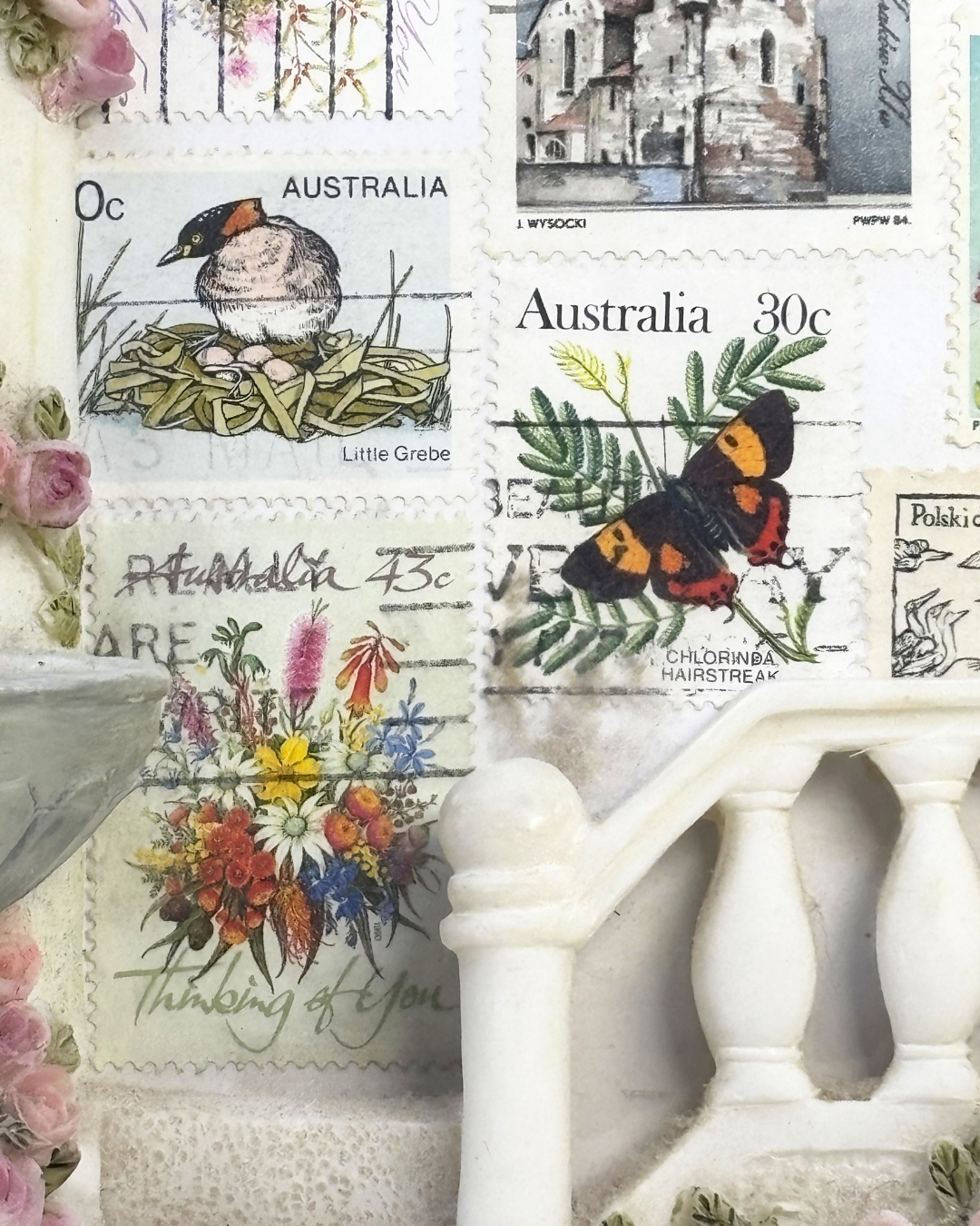 In the Garden Vintage Stamp Frame