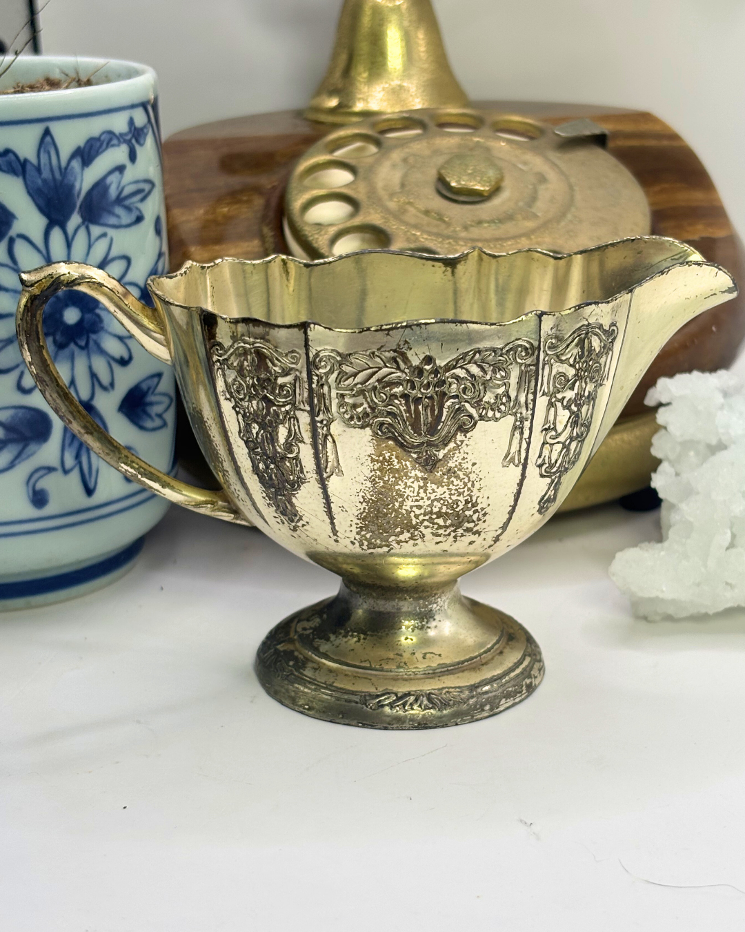 Small Silver Plated Milk Jug (UNPOLISHED)