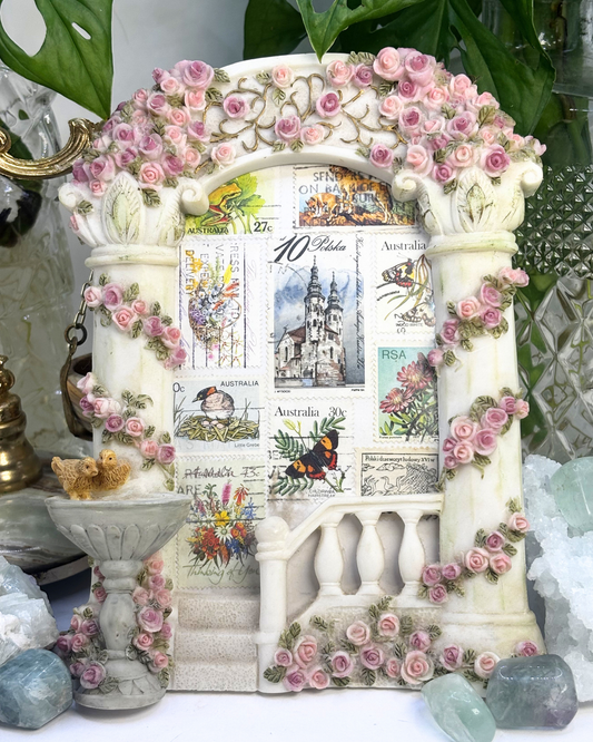 In the Garden Vintage Stamp Frame